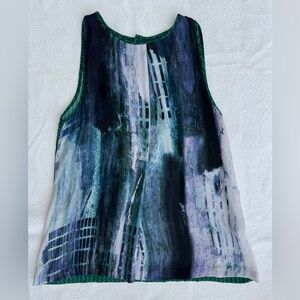 NWT Anthropologie Coure Le Roi Abstract Print Sleeveless Top 8